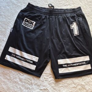 DGK Black Athletic Shorts with White Accents
